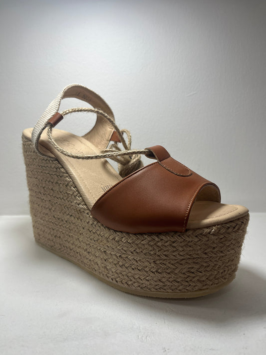 Alpargatas marrón con wedge – Alma Shoes