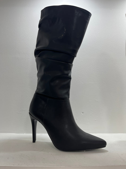 Bota media con tacon negro – Alma Shoes