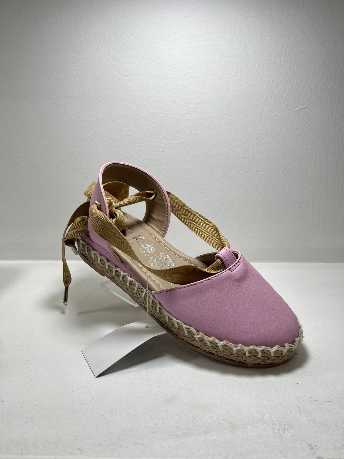Alpargata para niña rosa con cinta amarilla – Alma Shoes
