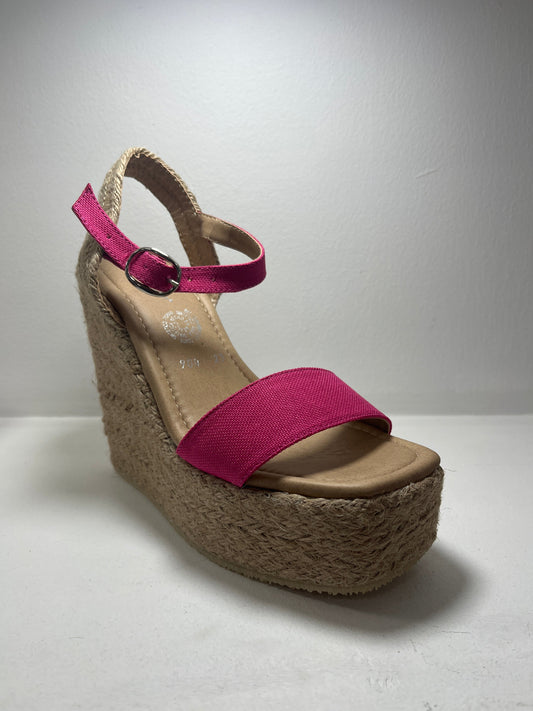 Alpargatas rosa con cuña – Alma Shoes