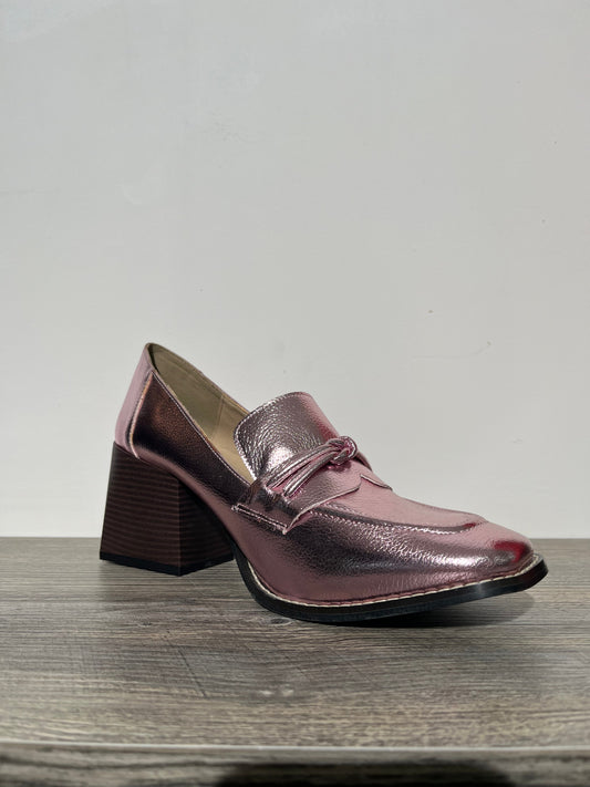 loafers rosado con laço – Alma Shoes