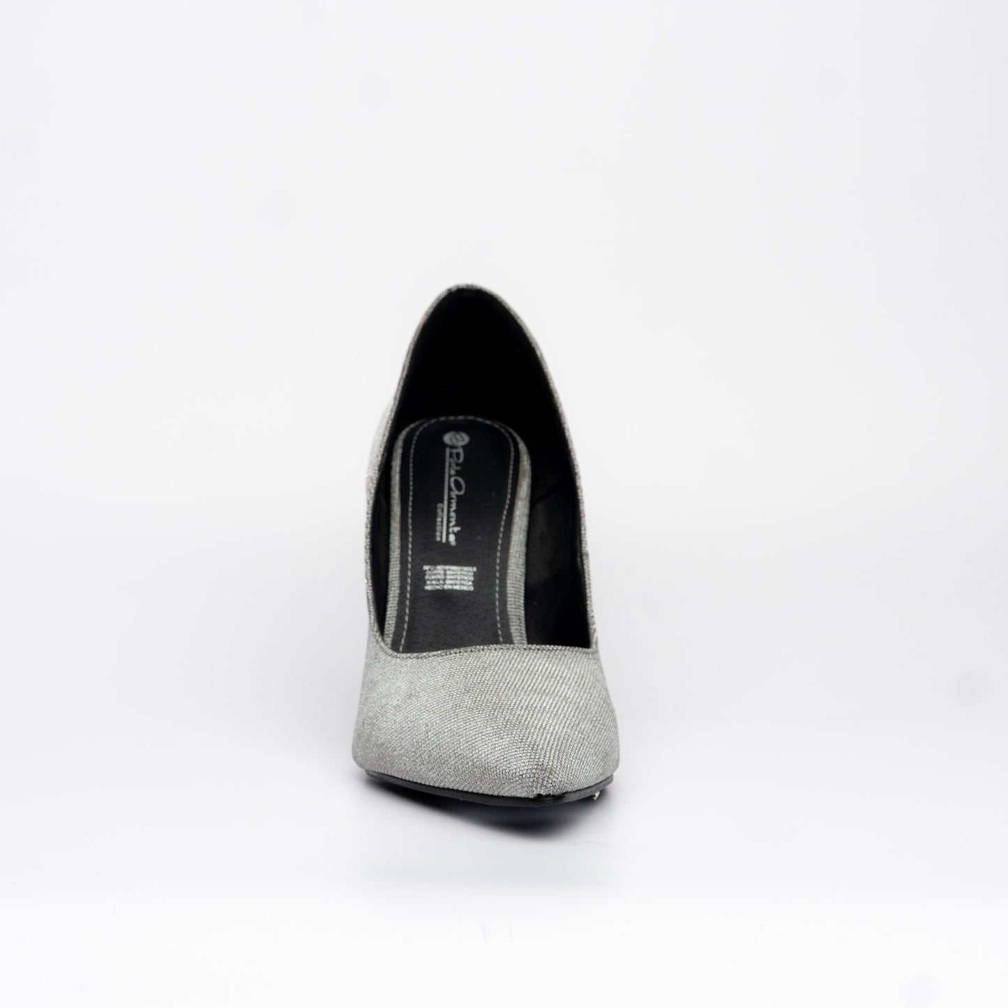 Stilettos plateado brillante, texturizado – Alma Shoes