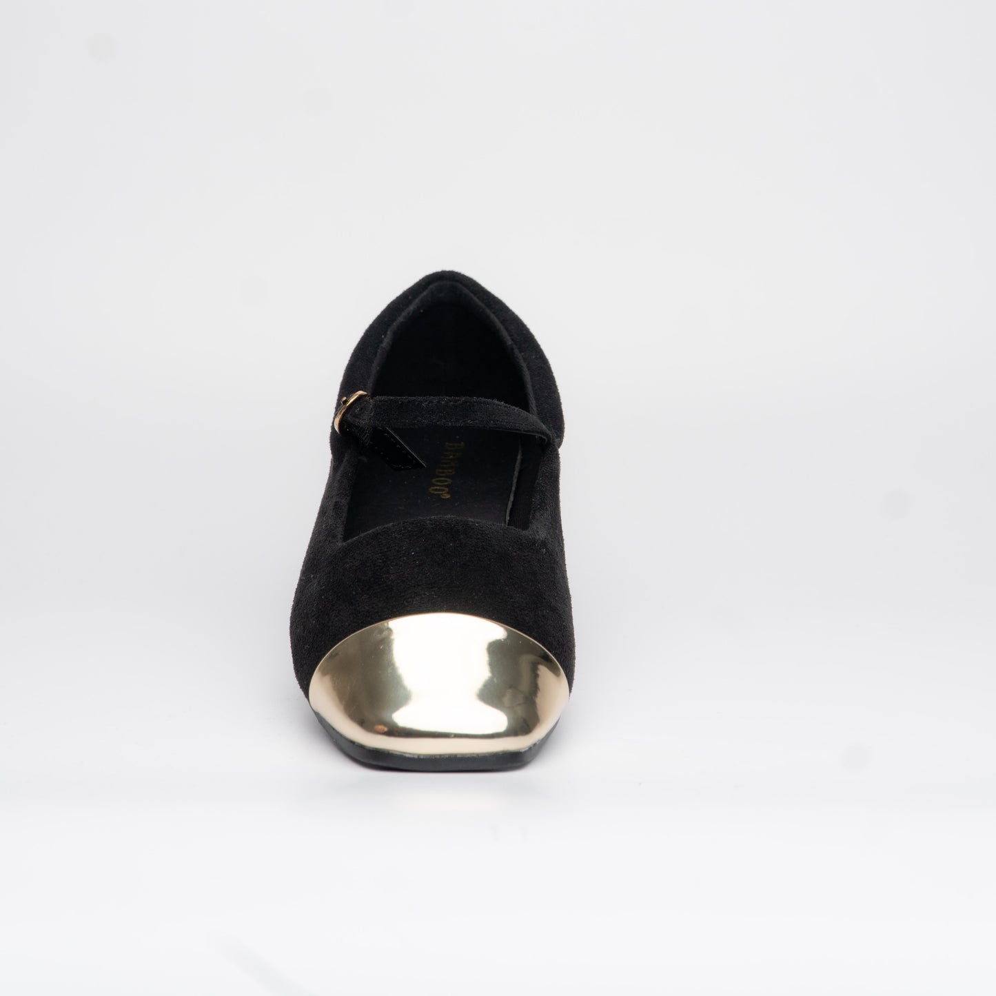 Balerinas negro con puntera metálica – Alma Shoes