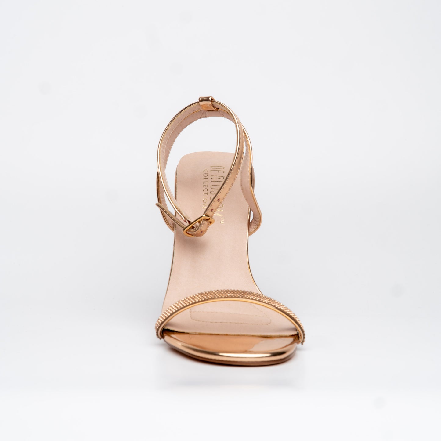 Zapatillas dorado con strass – Alma Shoes