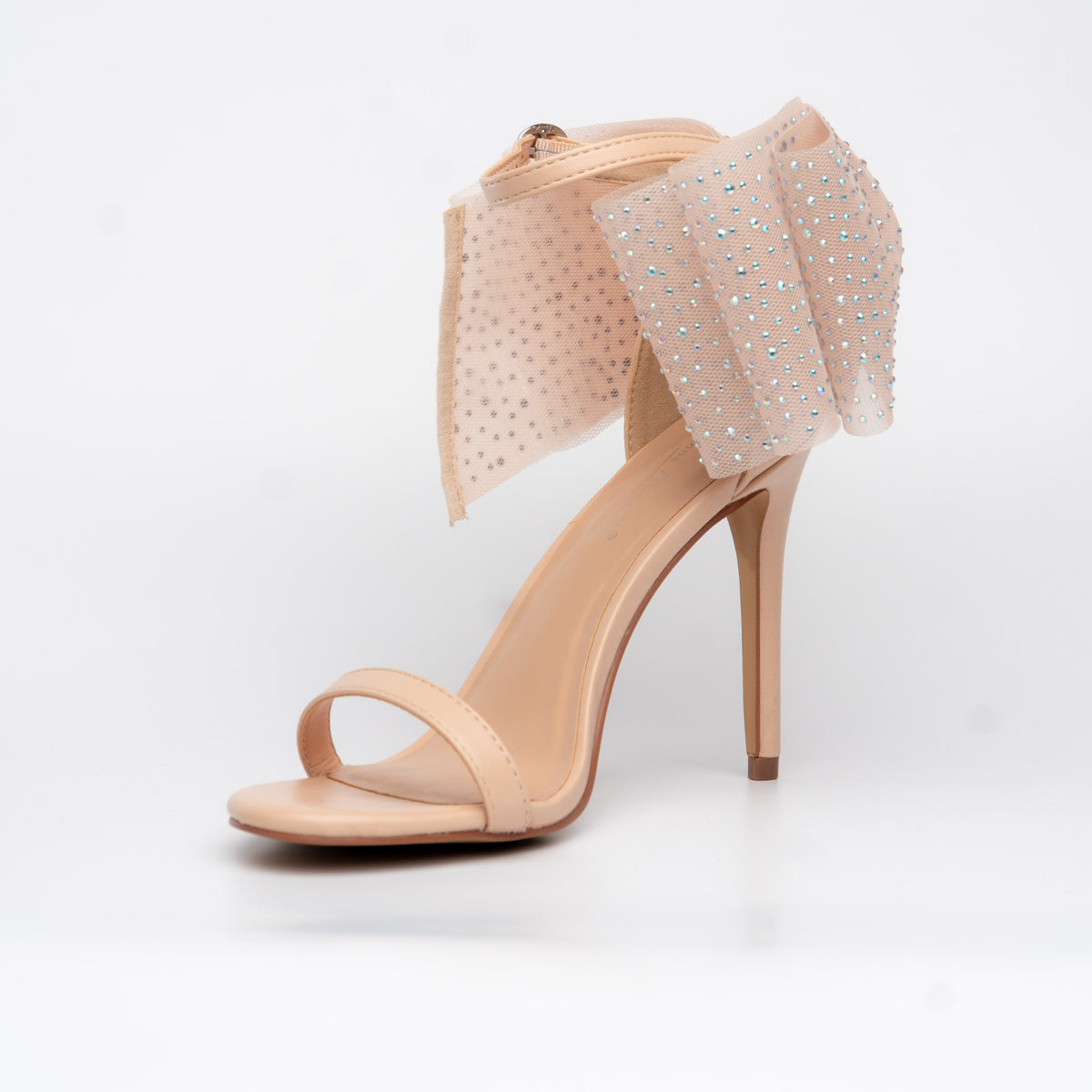 Zapatillas rosa con strass y lazo de tul – Alma Shoes
